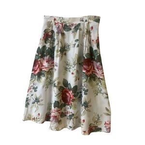 Vintage Carol Anderson floral print skirt sz Large